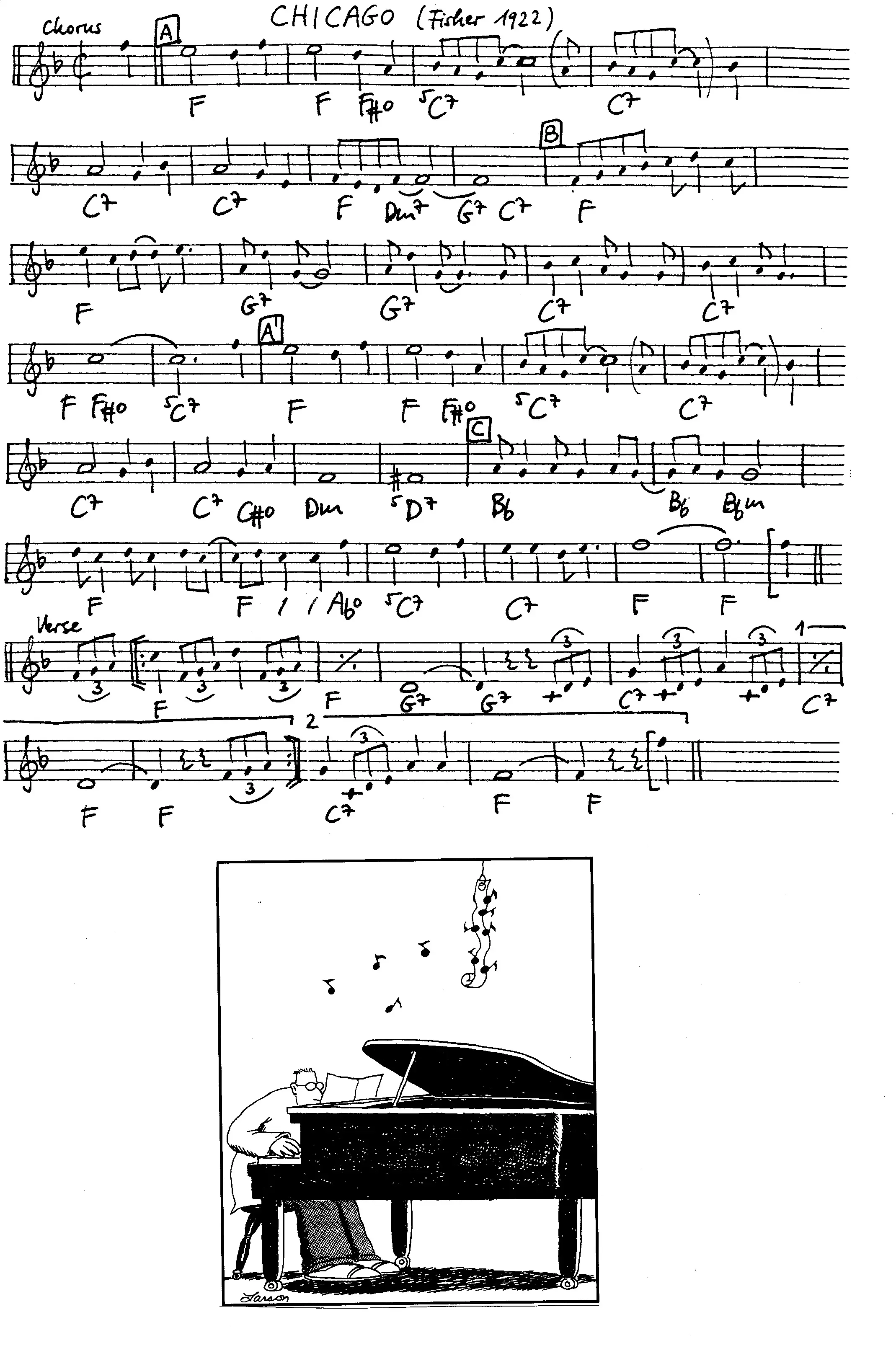 chicago free jazz leadsheet - Courtesy of the Jungle Jazz Band