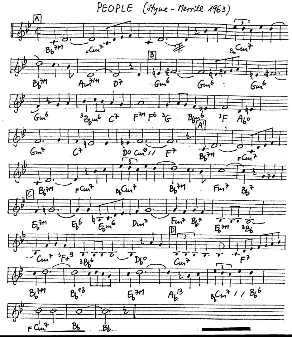 people free jazz leadsheet - Courtesy of the Jungle Jazz Band