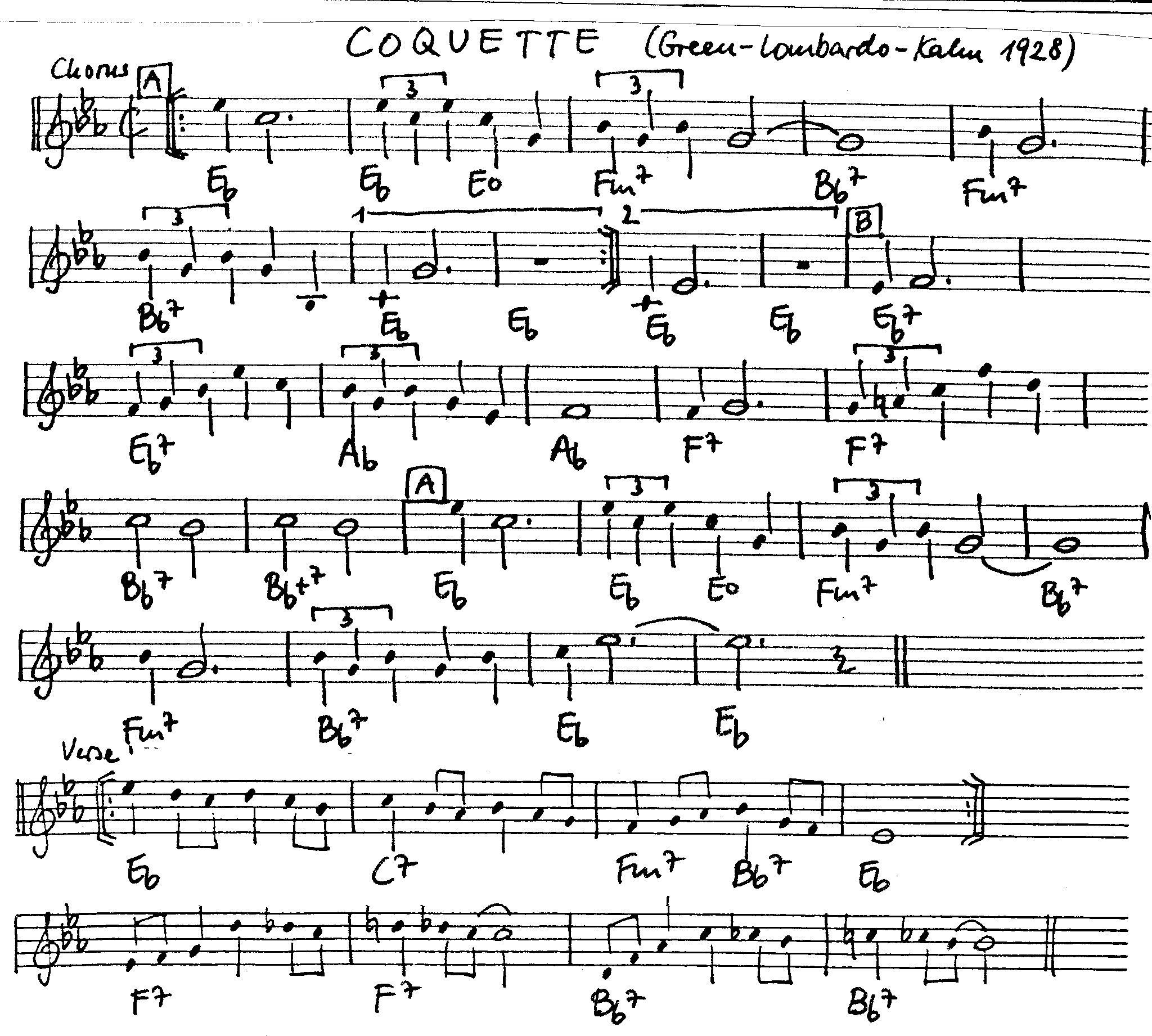 coquette leadsheet – book us for your next 20s or gatsby event