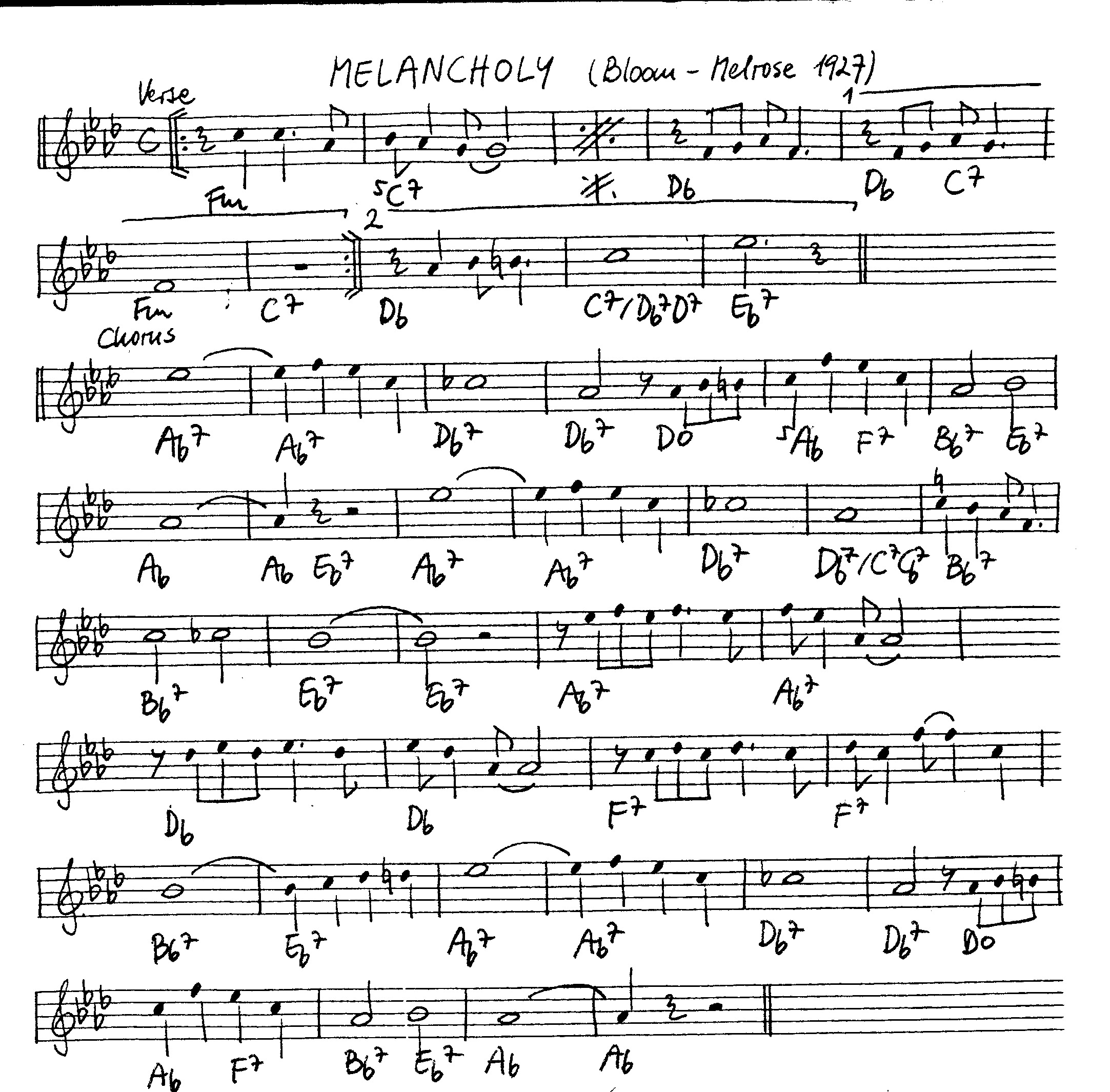 melancholy leadsheet – book us for your next 20s or gatsby event