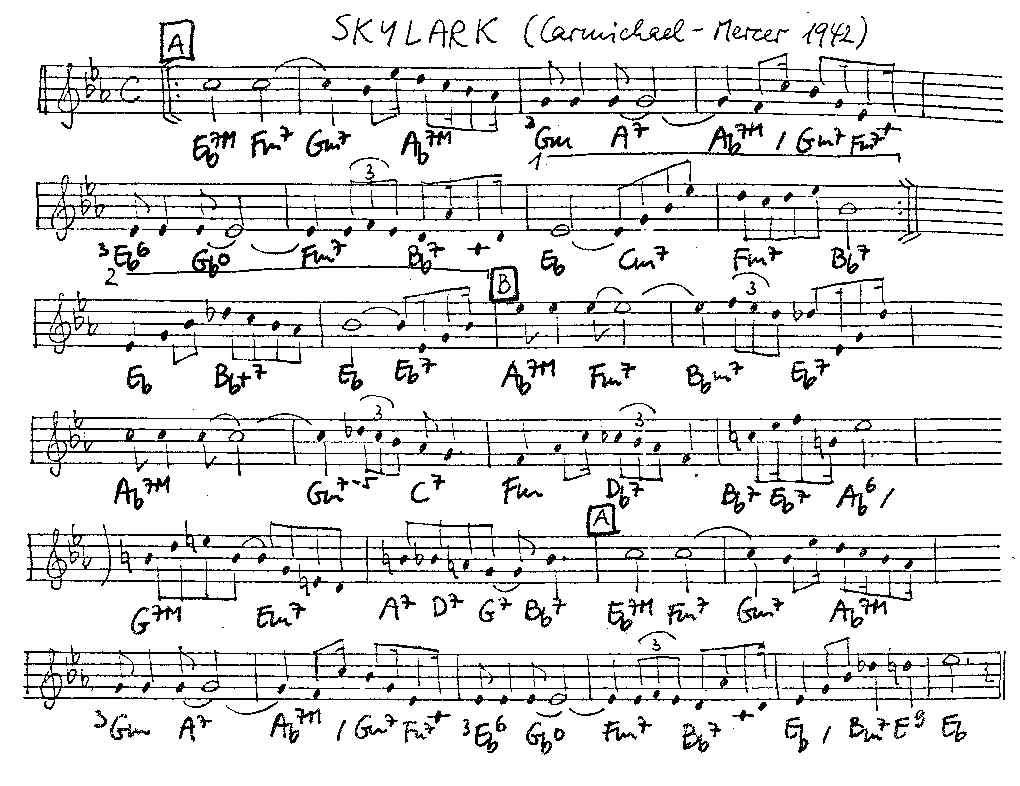 skylark leadsheet – book us for your next 20s or gatsby event