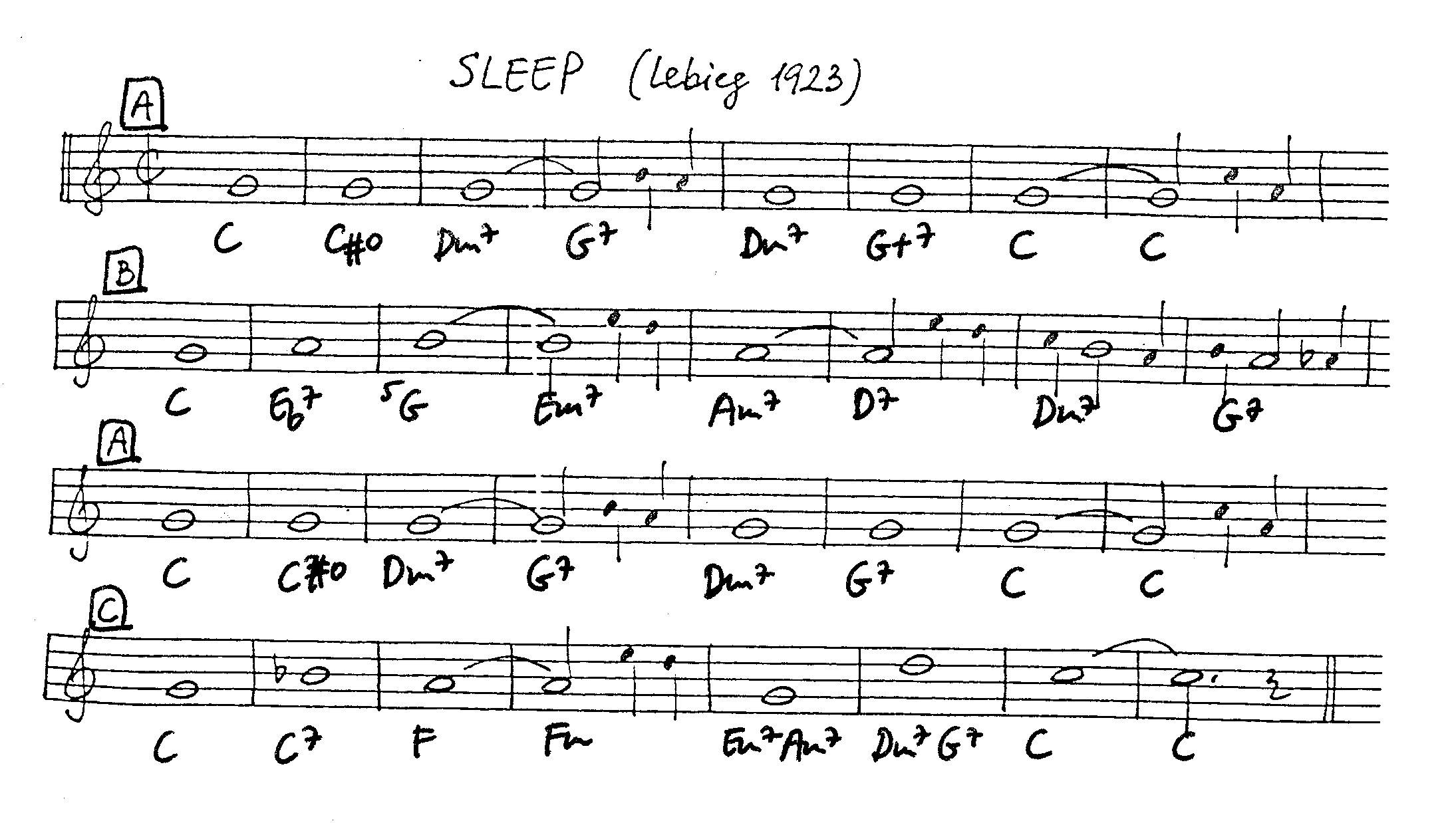 sleep leadsheet – book us for your next 20s or gatsby event